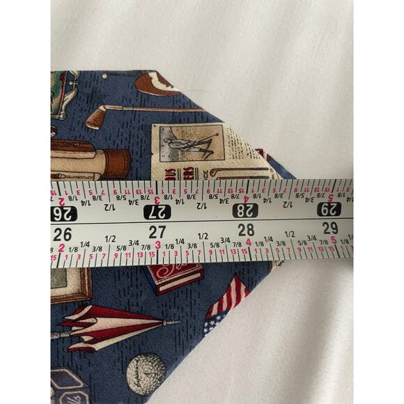 TANGO by Max Raab Golf Theme 100% Silk Tie Approx. 59x3.75 - Picture 5 of 9